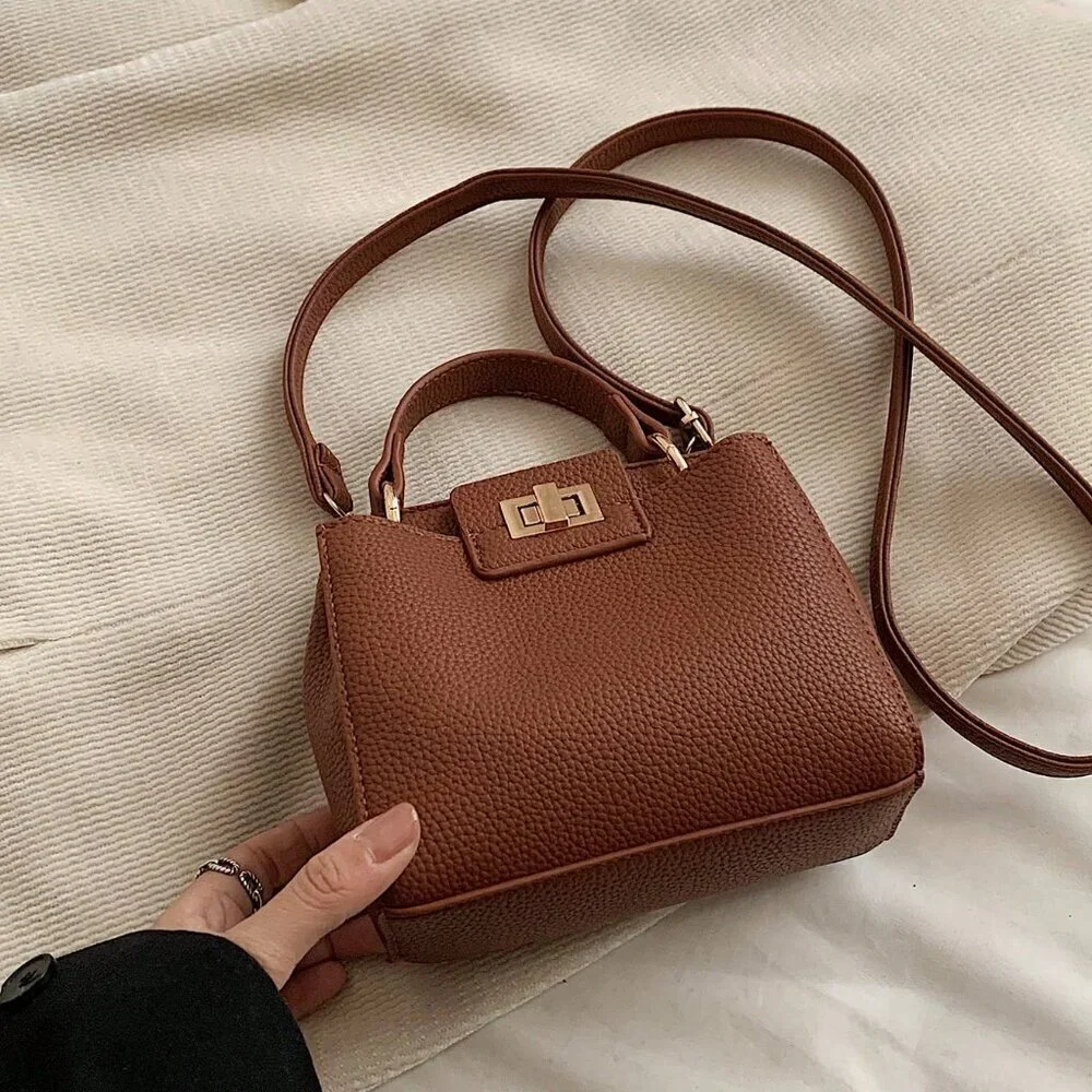 Brown Elegant Women's Crossbody HandBag